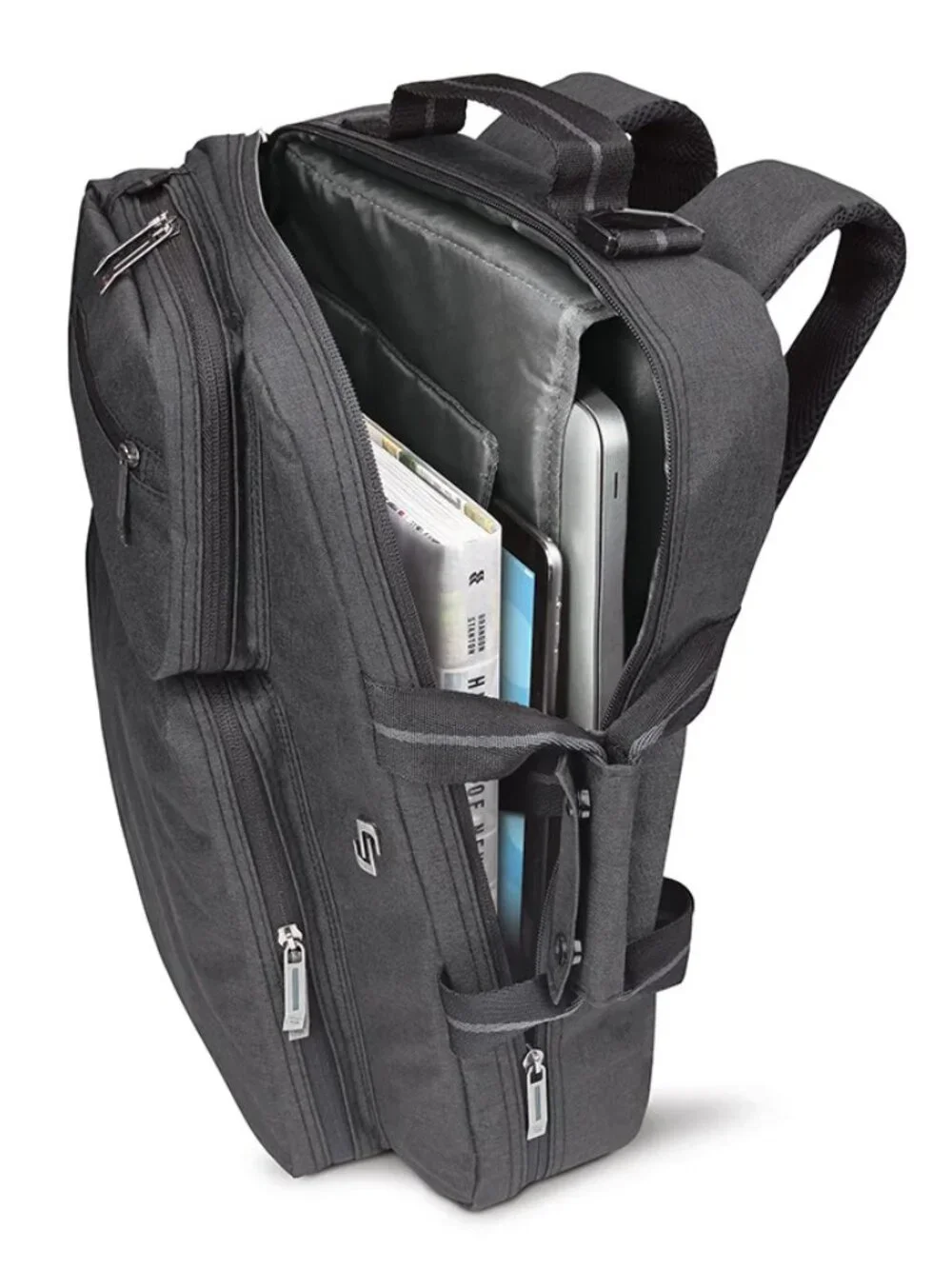 NWT Solo New York Duane Hybrid Briefcase Backpack Grey